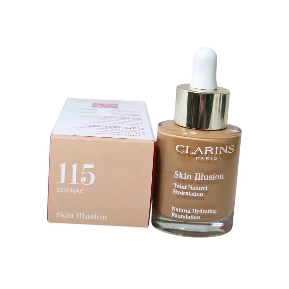 CLARINS Skin Illusion Natural Hydrating Foundation SPF‎ 15 (Shade 115) NIB